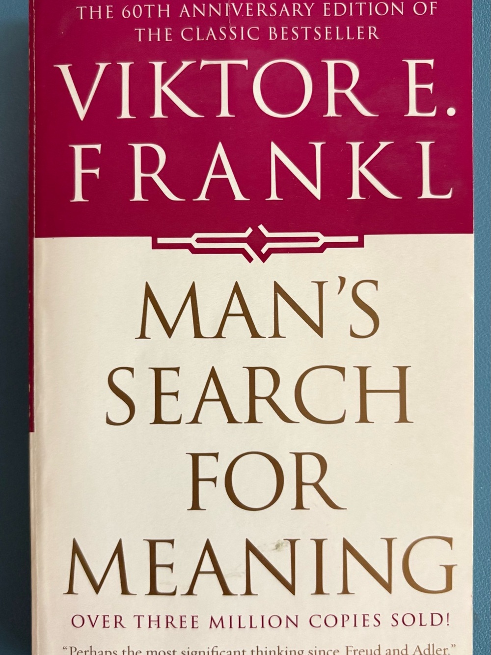 Man's Search for Meaning — Pink/Cream Cover